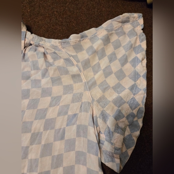 We The Free Pink And Purple Checker Oversized Shirt Size Large - Picture 3 of 12